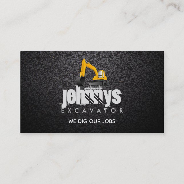 Slogans d'excavateur Cartes de visite (Devant)