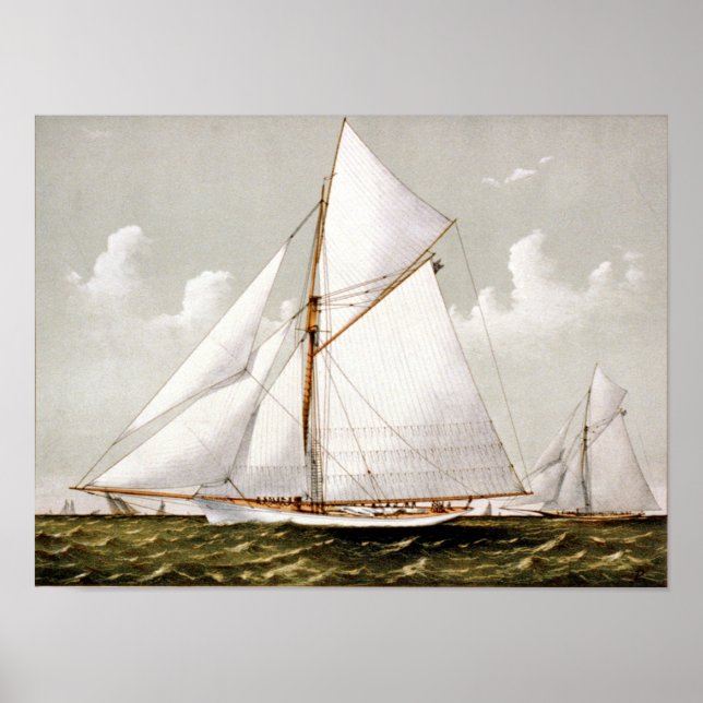 Sloop Yacht Volunteer - 1887 Poster (Vorne)