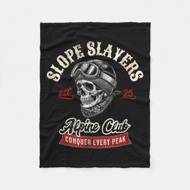 Slope slayers freestyle skiing skiers winter fleecedecke (Vorderseite)