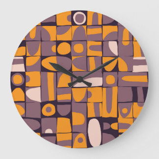 Sloppy Geometrie: Vintages Muster Große Wanduhr