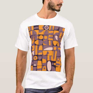 Sloppy Geometrie: Vintages Muster T-Shirt