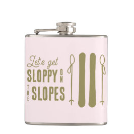 Sloppy Slots Winter Ski Junggeselinnen-Abschied Flachmann