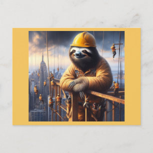 Slot beim Arbeiten mit Hochstahl Postkarte