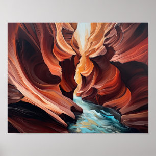 Slot Canyons Utah Landschaft Art Printing Poster