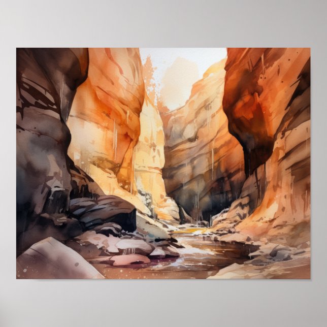 Slot Canyons Utah Landschaft Art Printing Poster (Vorne)