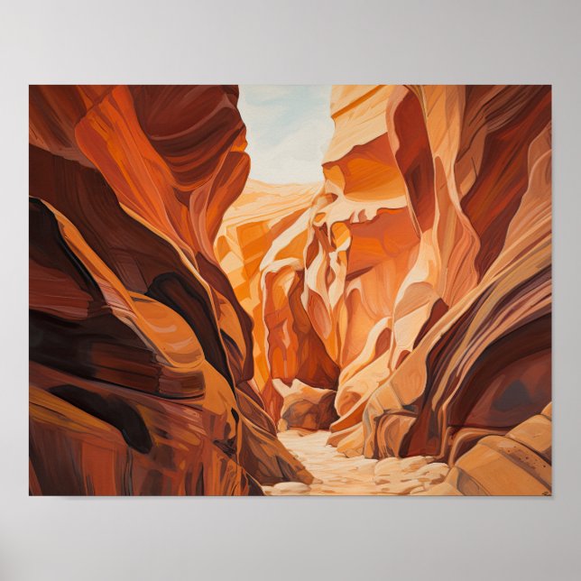 Slot Canyons Utah Landschaft Art Printing Poster (Vorne)