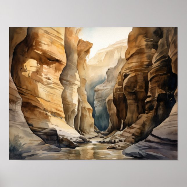 Slot Canyons Utah Paysage Art Imprimer Poster (Devant)