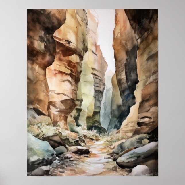 Slot Canyons Utah Paysage Art Imprimer Poster (Devant)
