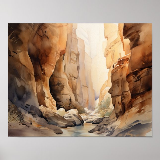 Slot Canyons Utah Paysage Art Imprimer Poster (Devant)