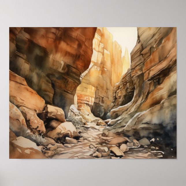 Slot Canyons Utah Paysage Art Imprimer Poster (Devant)