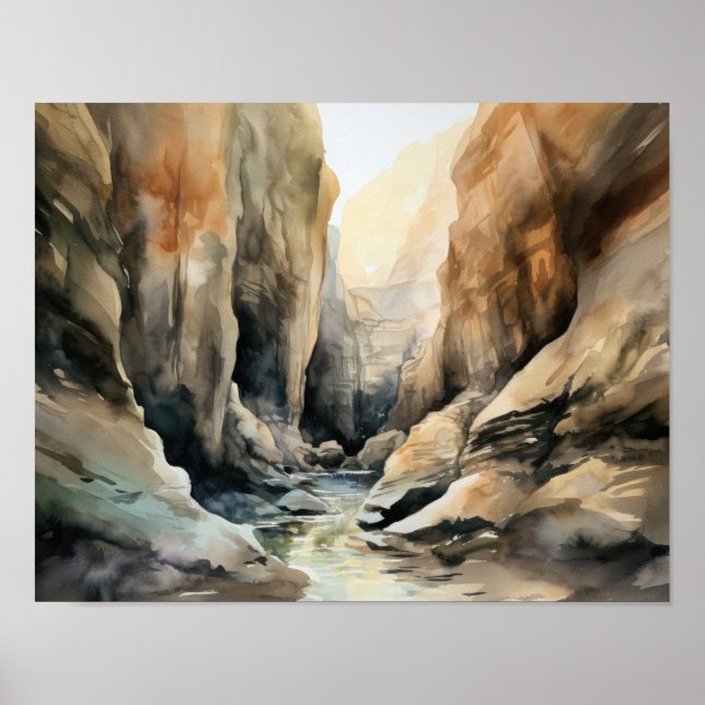 Slot Canyons Utah Paysage Art Imprimer Poster (Devant)