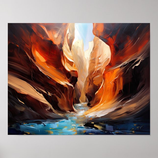 Slot Canyons Utah Paysage Art Imprimer Poster (Devant)