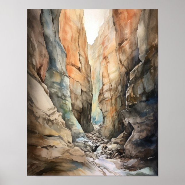 Slot Canyons Utah Paysage Art Imprimer Poster (Devant)