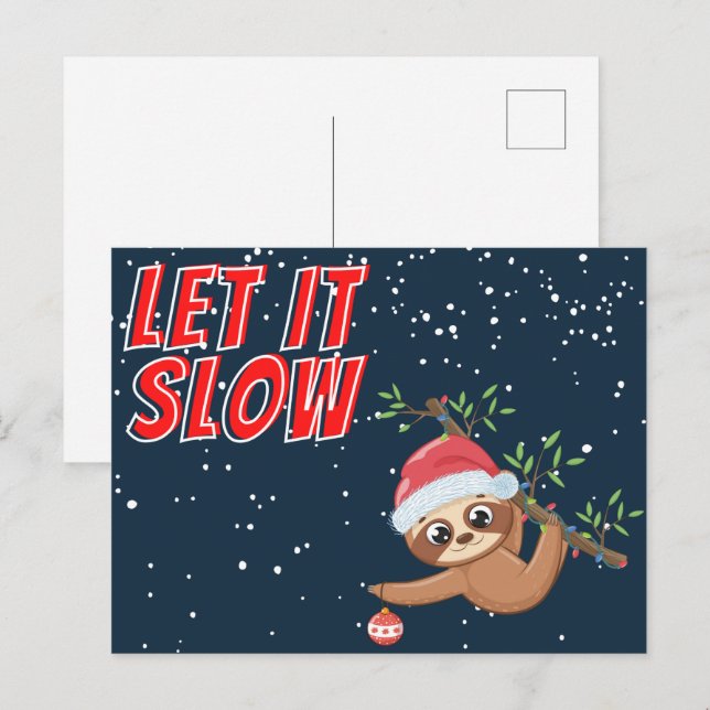 Slot Let It Ralentir Christmas Carte Postale (Devant / Derrière)