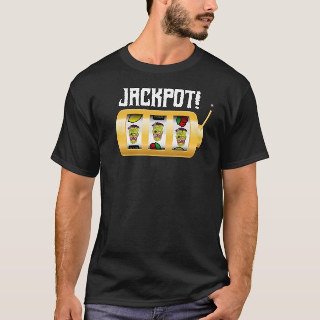 Slot Machine Halloween Frankenstein for Casino T-Shirt (Vorderseite)