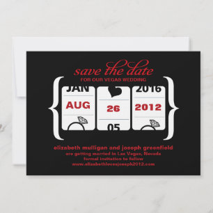 Slot Machine - Hochzeitseinladung zum Vormerken Save The Date