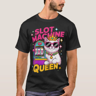 Slot Machine Königin Poker Spieler Lustig Casino T-Shirt