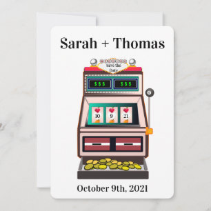 Slot Machine Lucky in der Liebe Save the Date Einladung