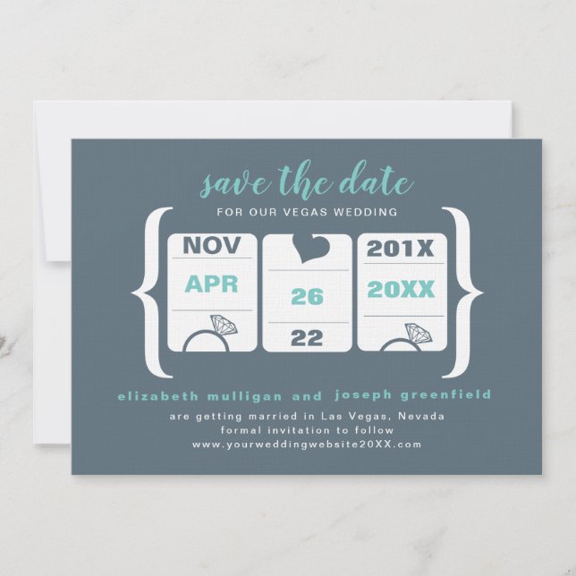 Slot Machine Save the Date - Hochzeit (Vorderseite)