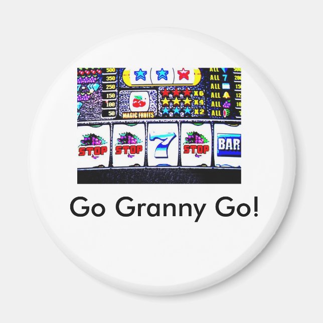Slot Maschine, Go Granny Go! Magnet (Vorne)