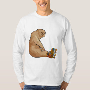 Sloth als Inline-Skater mit Inline-Skaten T-Shirt