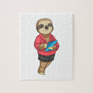 Sloth als Secretary mit Notepad
