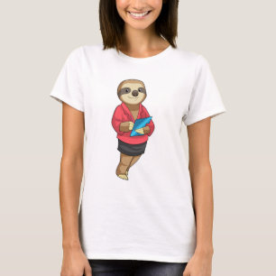 Sloth als Secretary mit Notepad T-Shirt