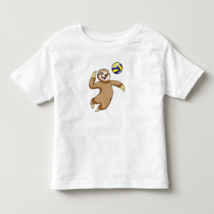 Sloth als Volleyball-Spieler mit Volleyball Kleinkind T-shirt