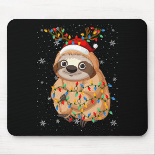 Sloth Animal Weihnachtsmannmütze Ugly Christmas Tr Mousepad
