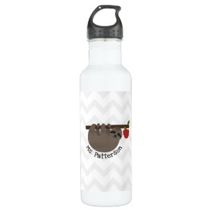 Sloth-Apfelbaum-Zickzack personalisierter Lehrer Edelstahlflasche