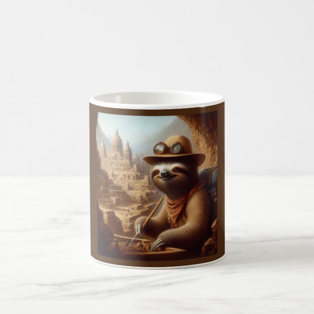Sloth Archeologist Kaffeetasse (Mittel)