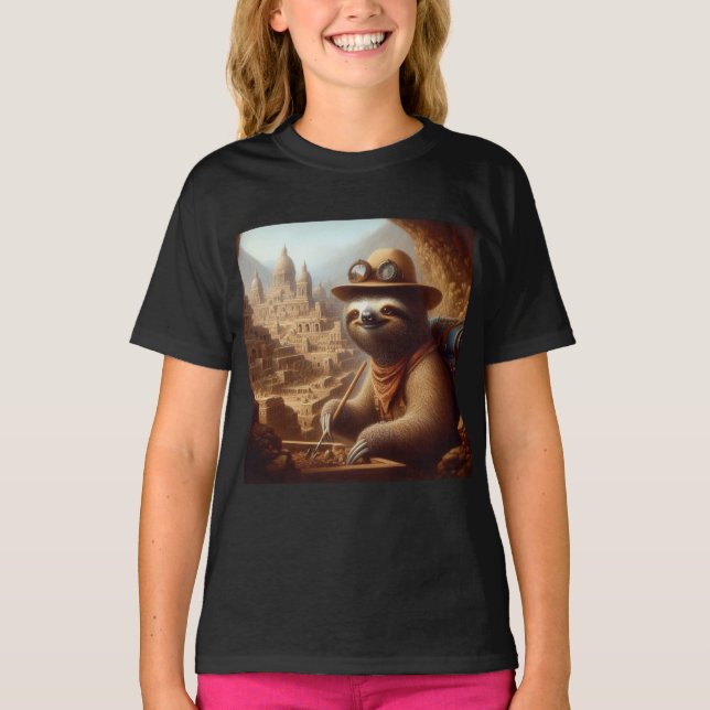 Sloth Archeologist T-Shirt (Vorderseite)
