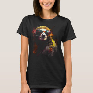 Sloth Artwork Sonnenbrille Art Faultier T-Shirt