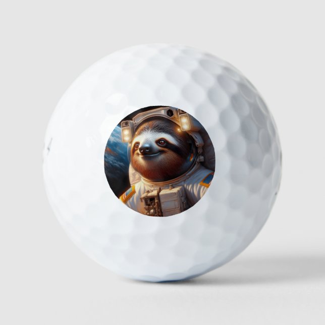 Sloth Astronaut Golfball (Vorderseite)