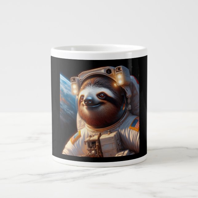 Sloth Astronaut Jumbo-Tasse (Vorderseite)