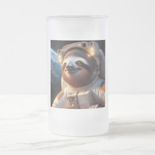 Sloth Astronaut Mattglas Bierglas