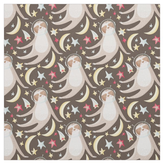 Sloth Astronaut Muster Stoff (Muster)