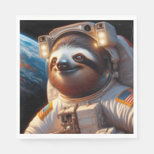 Sloth Astronaut Serviette