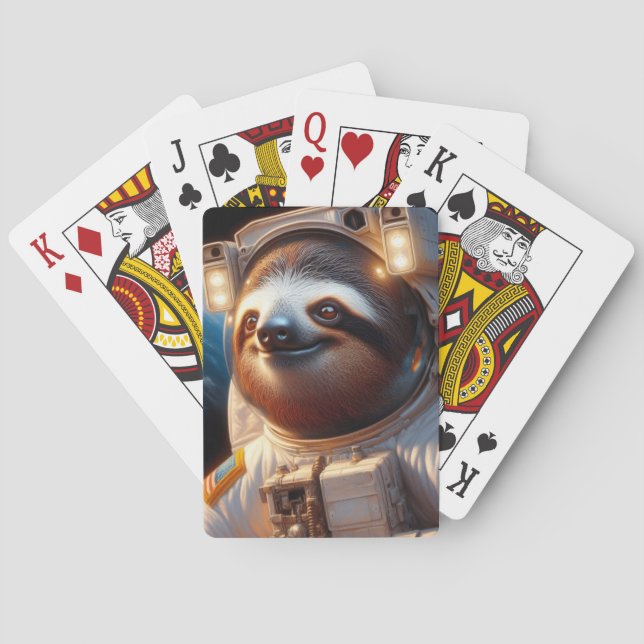 Sloth Astronaut Spielkarten (Rückseite)