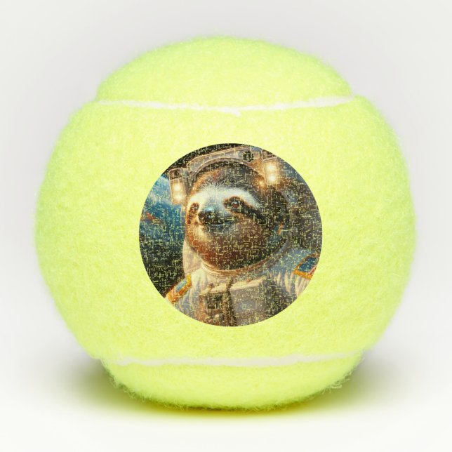 Sloth Astronaut Tennisbälle (Vorderseite)