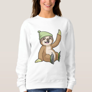 Sloth at Ice Skaten mit Ice-Skaten Sweatshirt