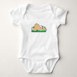 Sloth at Yoga on Yoga mat Baby Strampler