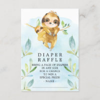 Sloth Baby Showdiaper Raffle Ticket
