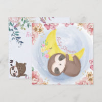 Sloth Baby Shower Einladung