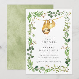 Sloth Baby Shower Invitation Einladung