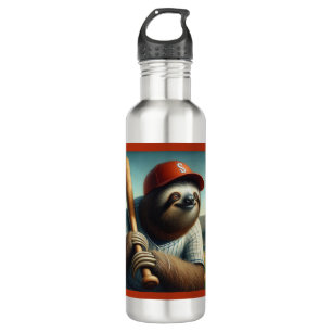 Sloth Baseball Player Edelstahlflasche
