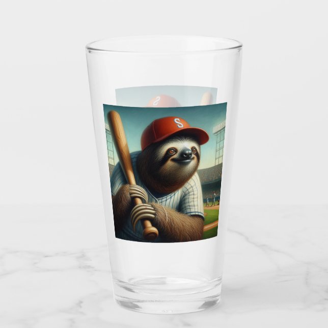 Sloth Baseball Player Glas (Vorderseite)