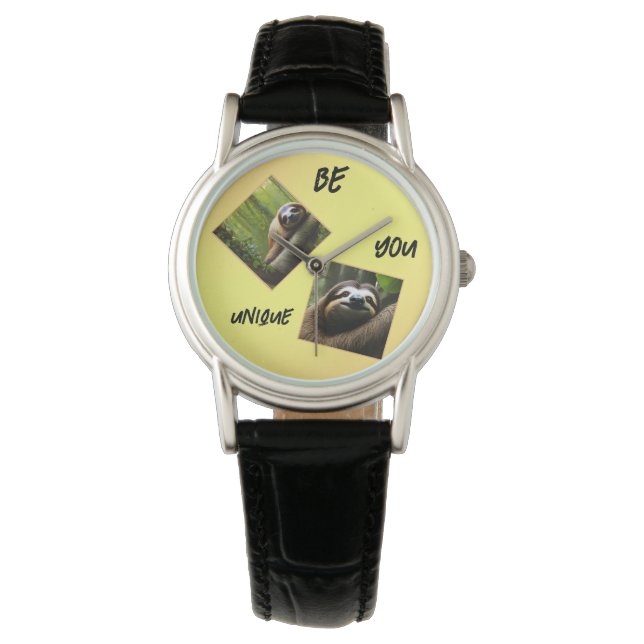 Sloth "Be You Unique", Armbanduhr (Vorderseite)