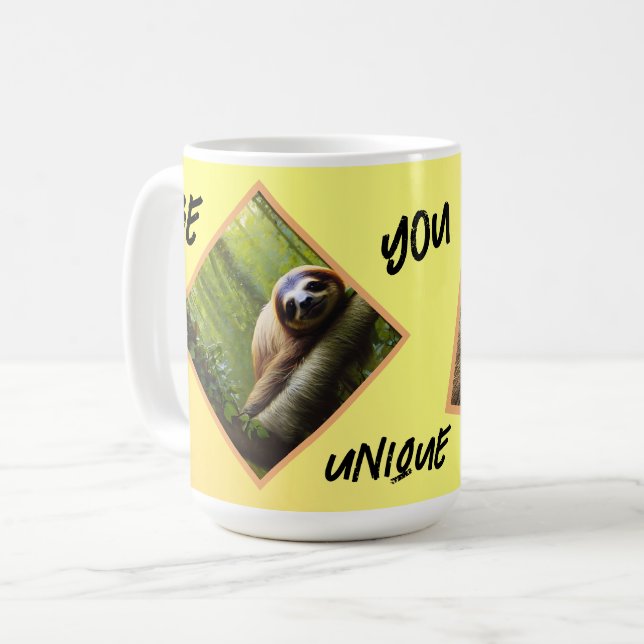 Sloth "Be You Unique", Kaffeetasse (Vorderseite Links)
