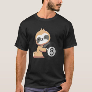 Sloth Billiard Niedlich Sloth Holding Billiard Bal T-Shirt
